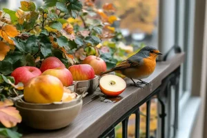 Sinds ik dit fruit op mijn balkon leg, komen er twee keer zoveel roodborstjes